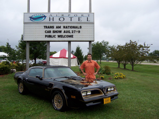 Me and my ride at the 2004 Trans Am Nationals.  My wife and I drove the TA 1,100 miles round trip from Maryland, and it ran really strong.  That's Fun!