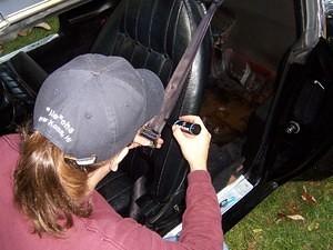 I refreshed the faded color of my seatbelts with a big black magic marker