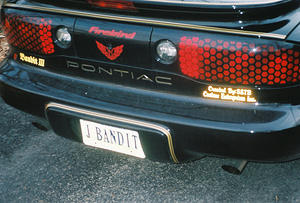Rear view decals up close Bandit3.