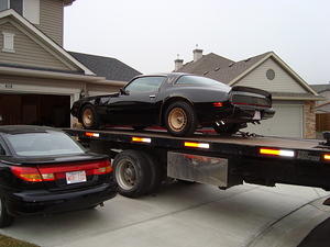 another view of the car starting it's journey to Lincoln NE for restoration