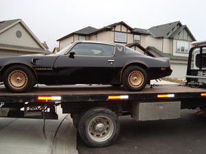 another view of the car starting it's journey to Lincoln NE for restoration
